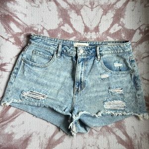 PACSUN High Waisted Distressed Shorts